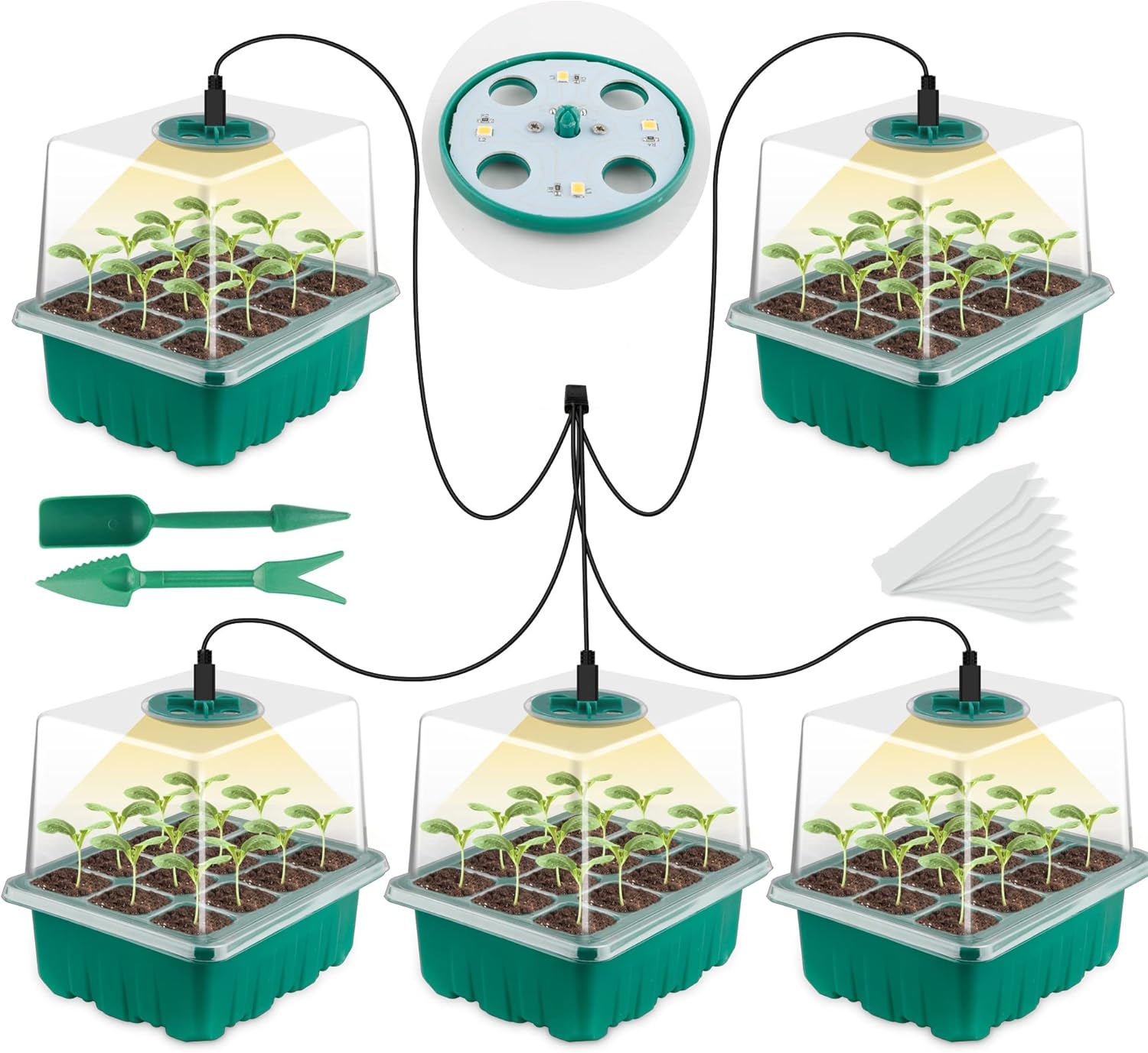 Seed Starter Tray with Grow Li - Humidity Dome Kit recensione e prezzo