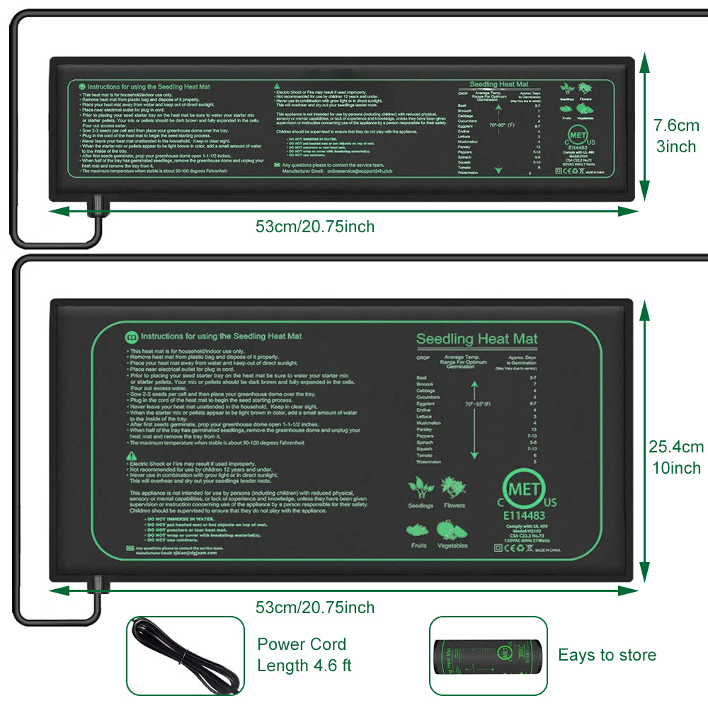 10/25/50CM Seedling Heat Mat I - Rooting Gel Clone recensione e prezzo