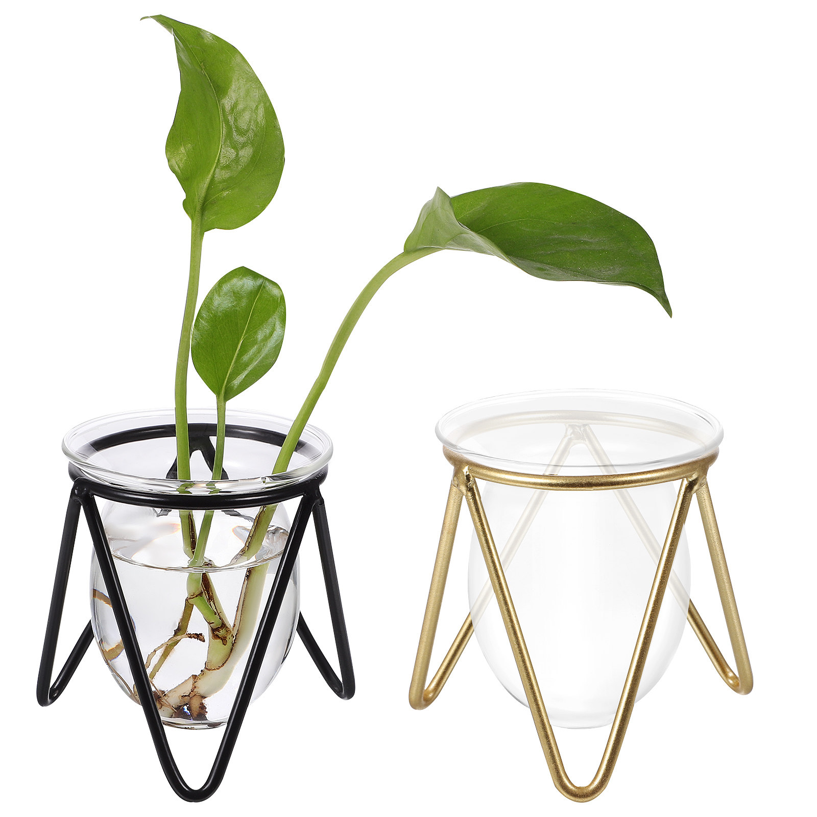 2Pcs Clear Glass Vase with Met - Propagation Station Vase recensione e prezzo