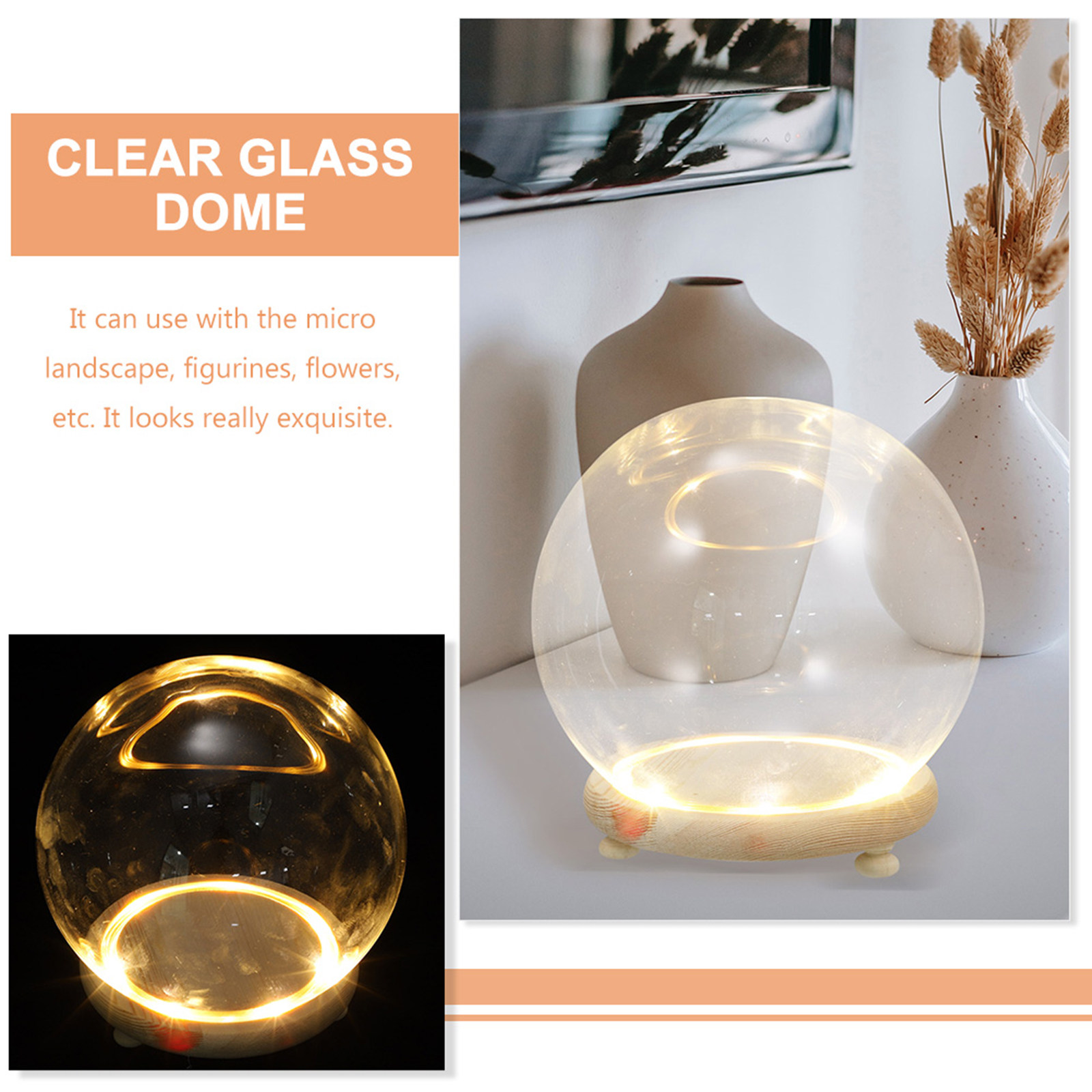 Clear Glass Dome Display Cover - Plastic Dome Clear recensione e prezzo