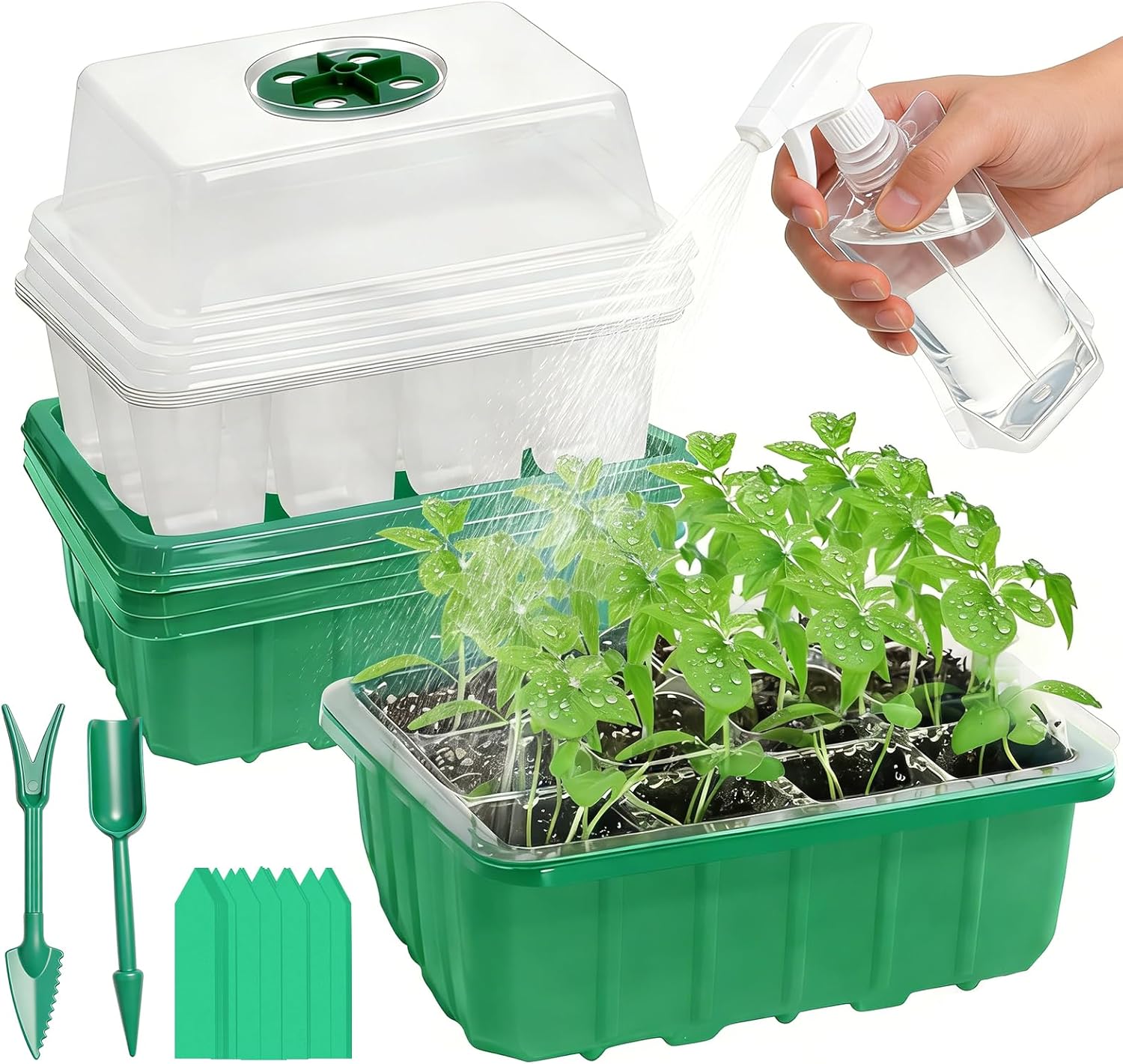 5-Pack Seed Starter Tray Kit w - Humidity Dome Kit recensione e prezzo