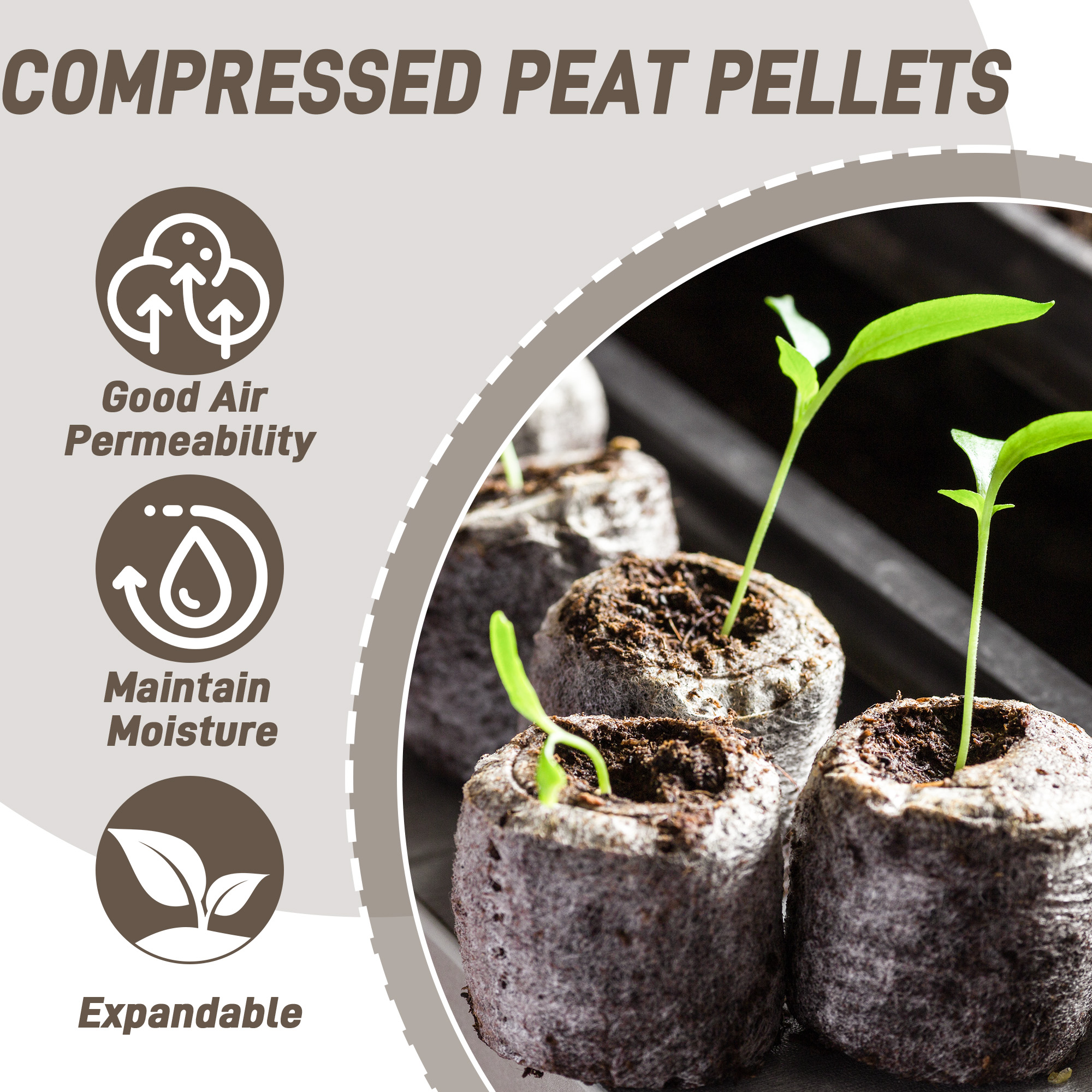 50pcs 35mm Compressed Peat Pel - Peat Pellet Tray recensione e prezzo
