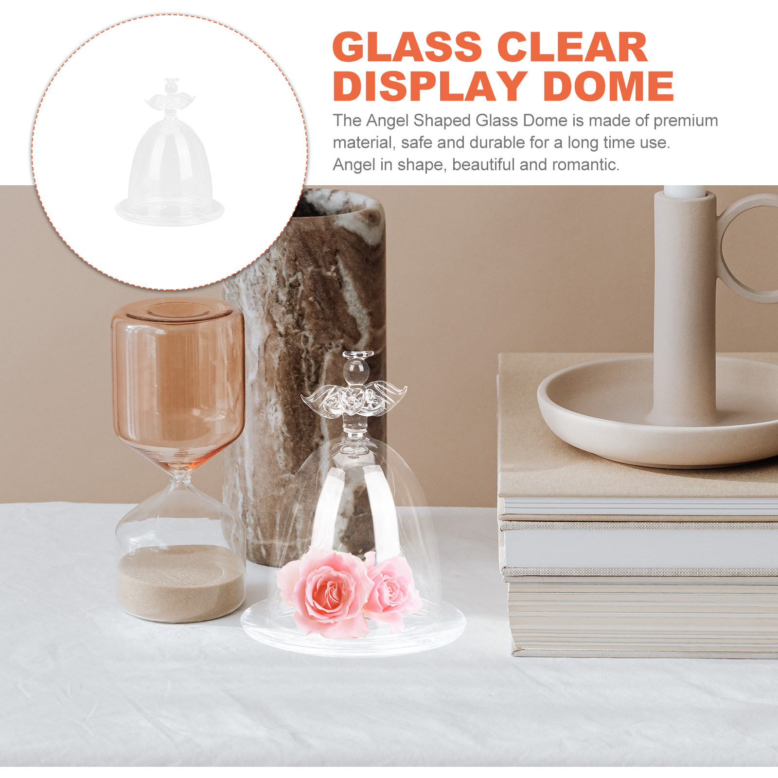 Angel Shaped Glass Dome Preser - Plastic Dome Clear recensione e prezzo