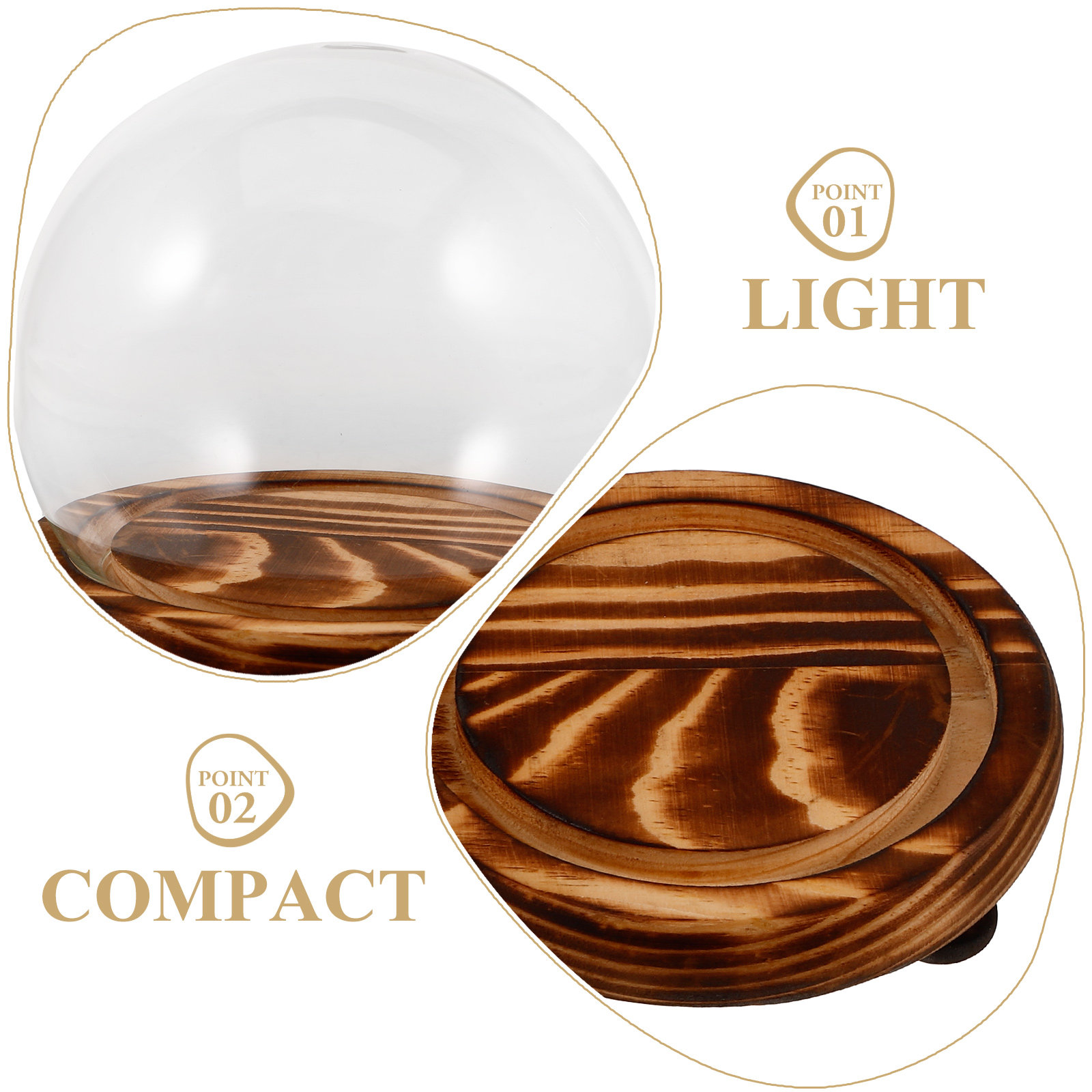 Glass Dome Display Case with W - Plastic Dome Clear recensione e prezzo