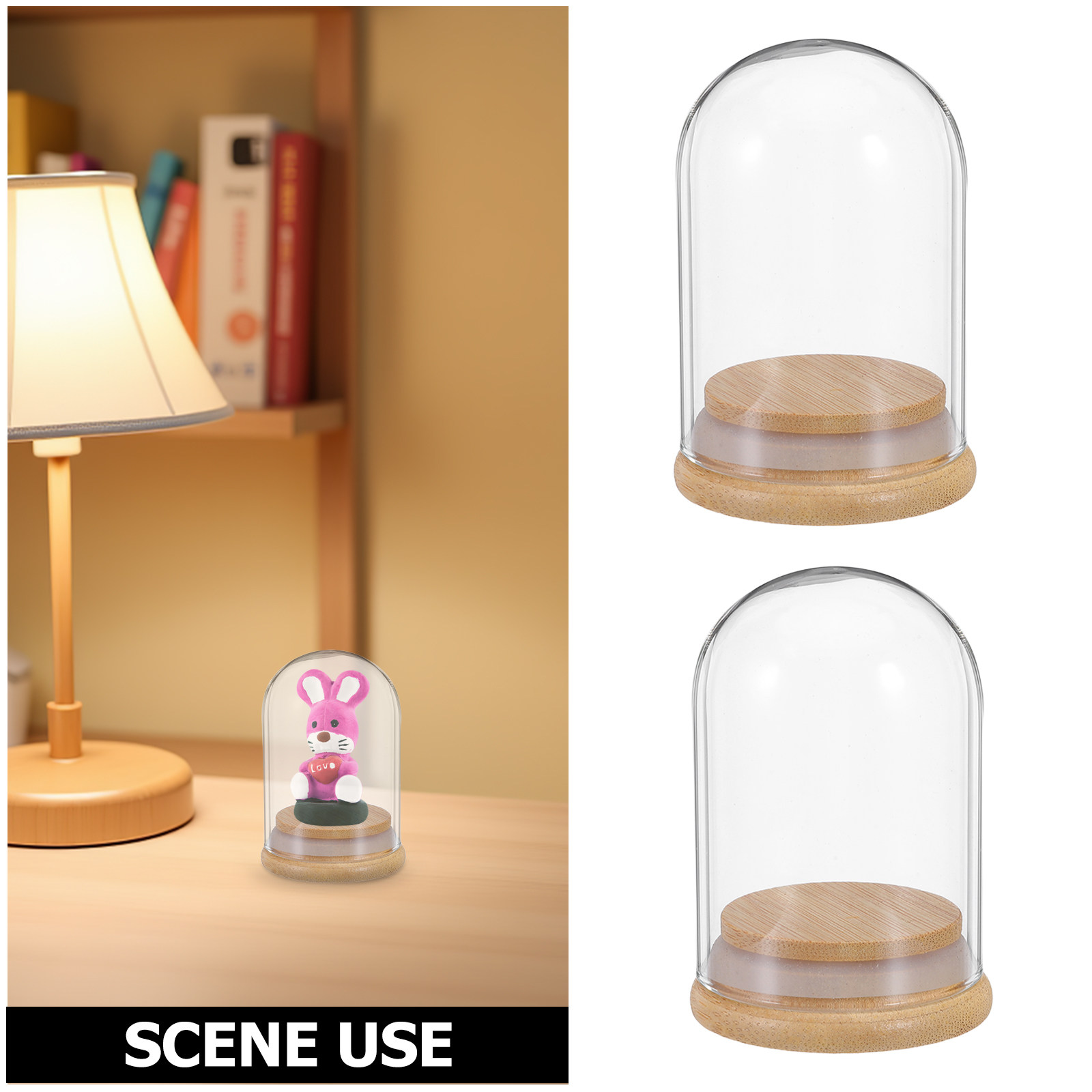 6Pcs Clear Glass Cloche Dome D - Plastic Dome Clear recensione e prezzo