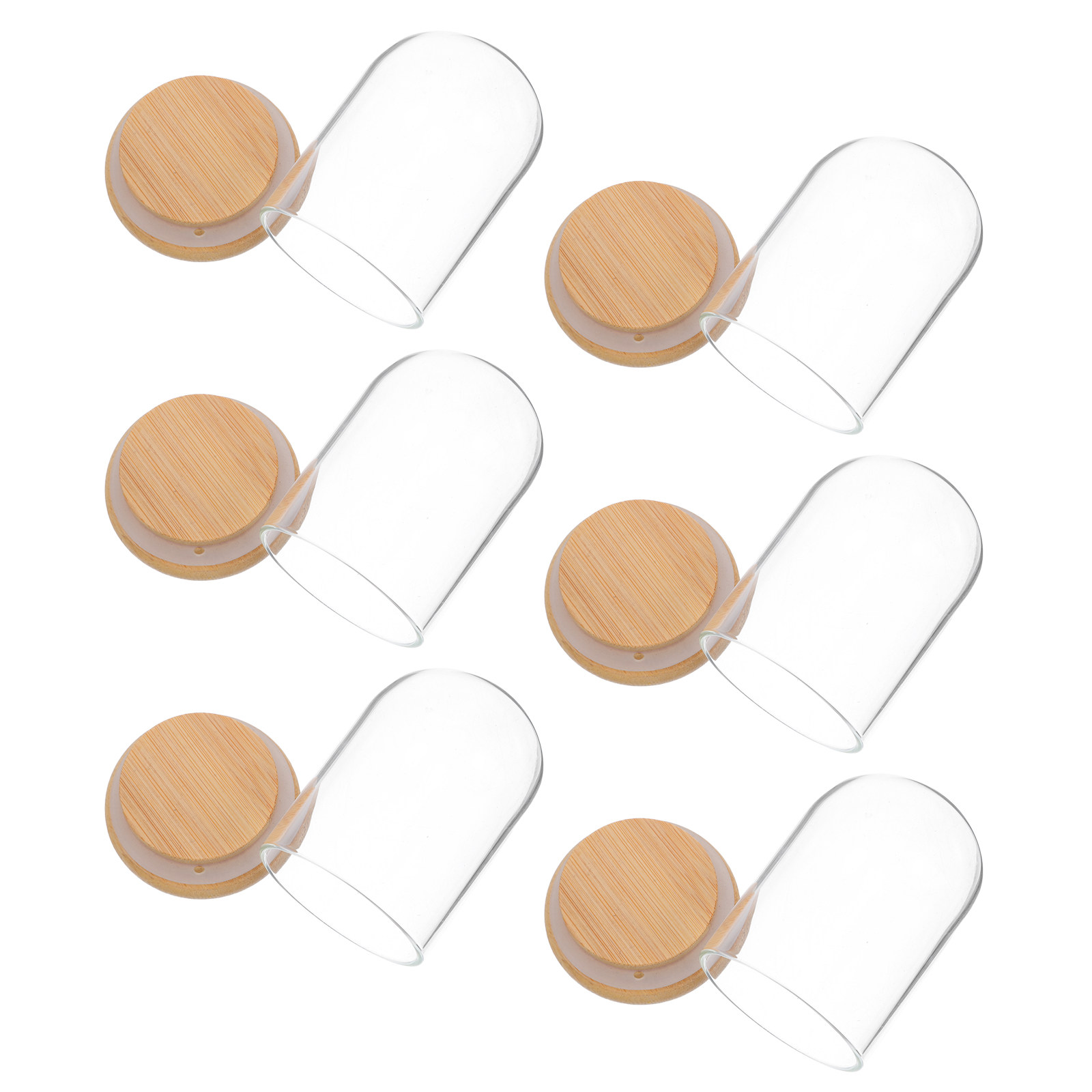 6Pcs Clear Glass Cloche Dome D - Plastic Dome Clear recensione e prezzo