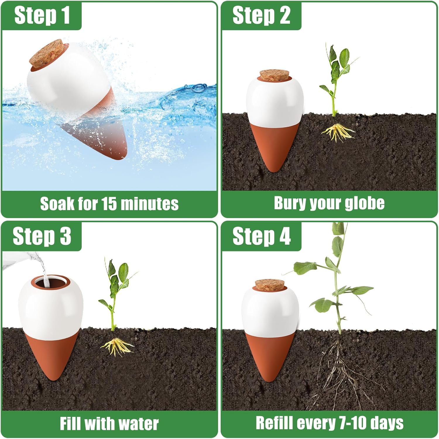Terracotta Watering Spikes,Sel - Self Watering Insert recensione e prezzo