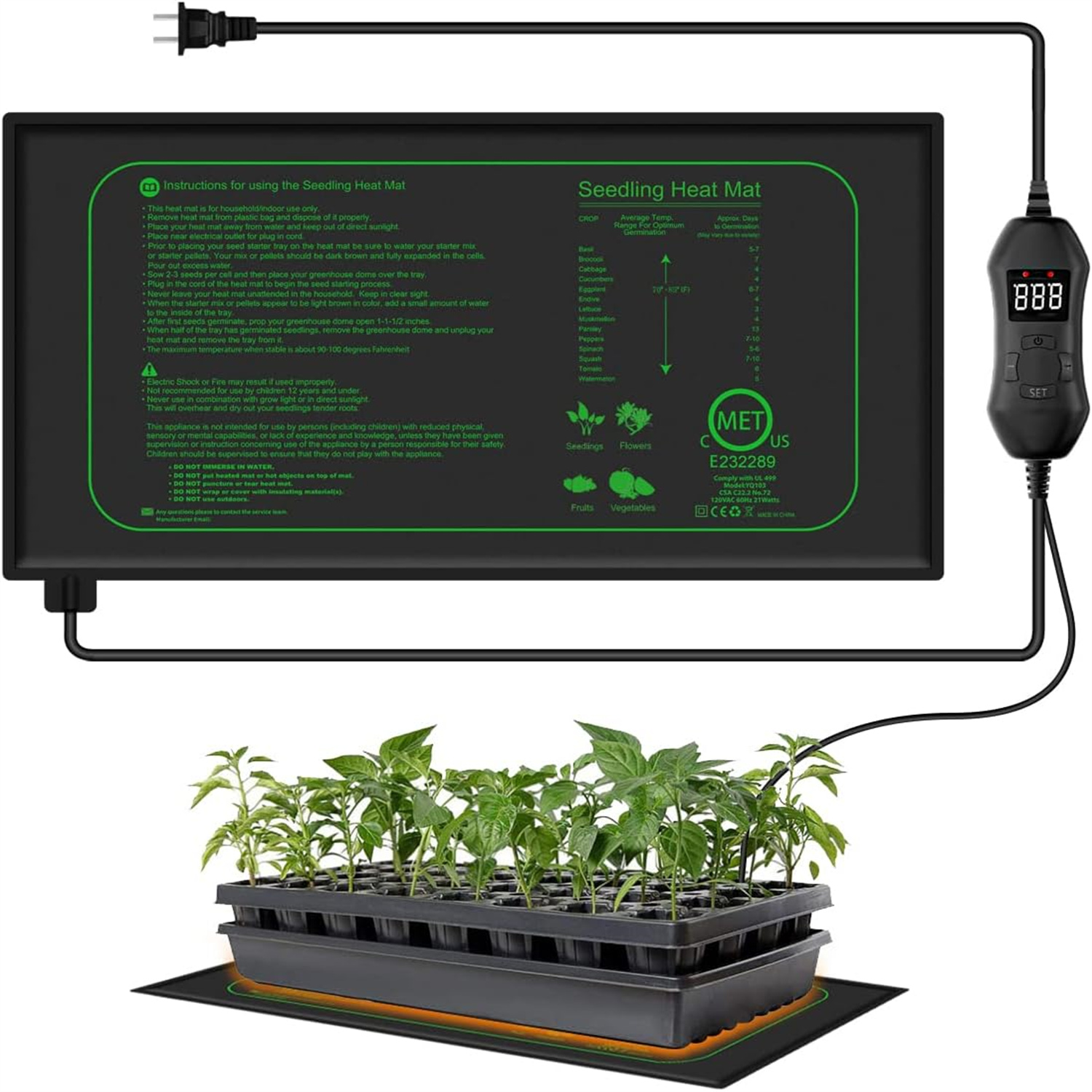 Seedling Heat Mat With Digital - Rooting Gel Clone recensione e prezzo