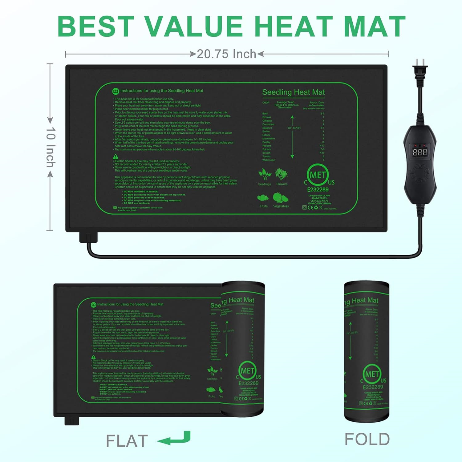 Seedling Heat Mat With Digital - Rooting Gel Clone recensione e prezzo