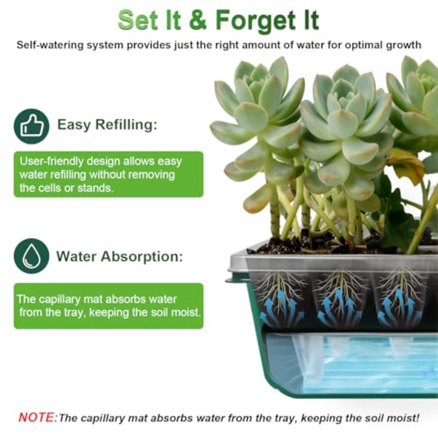 Seed Starter Tray with Grow Li - Humidity Dome Kit recensione e prezzo