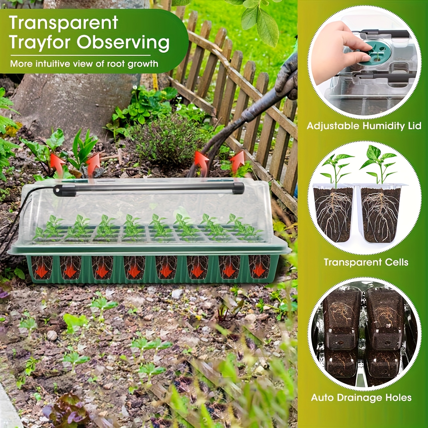 2PCS 72-Cell Seed Growing Kit  - Humidity Dome Kit recensione e prezzo