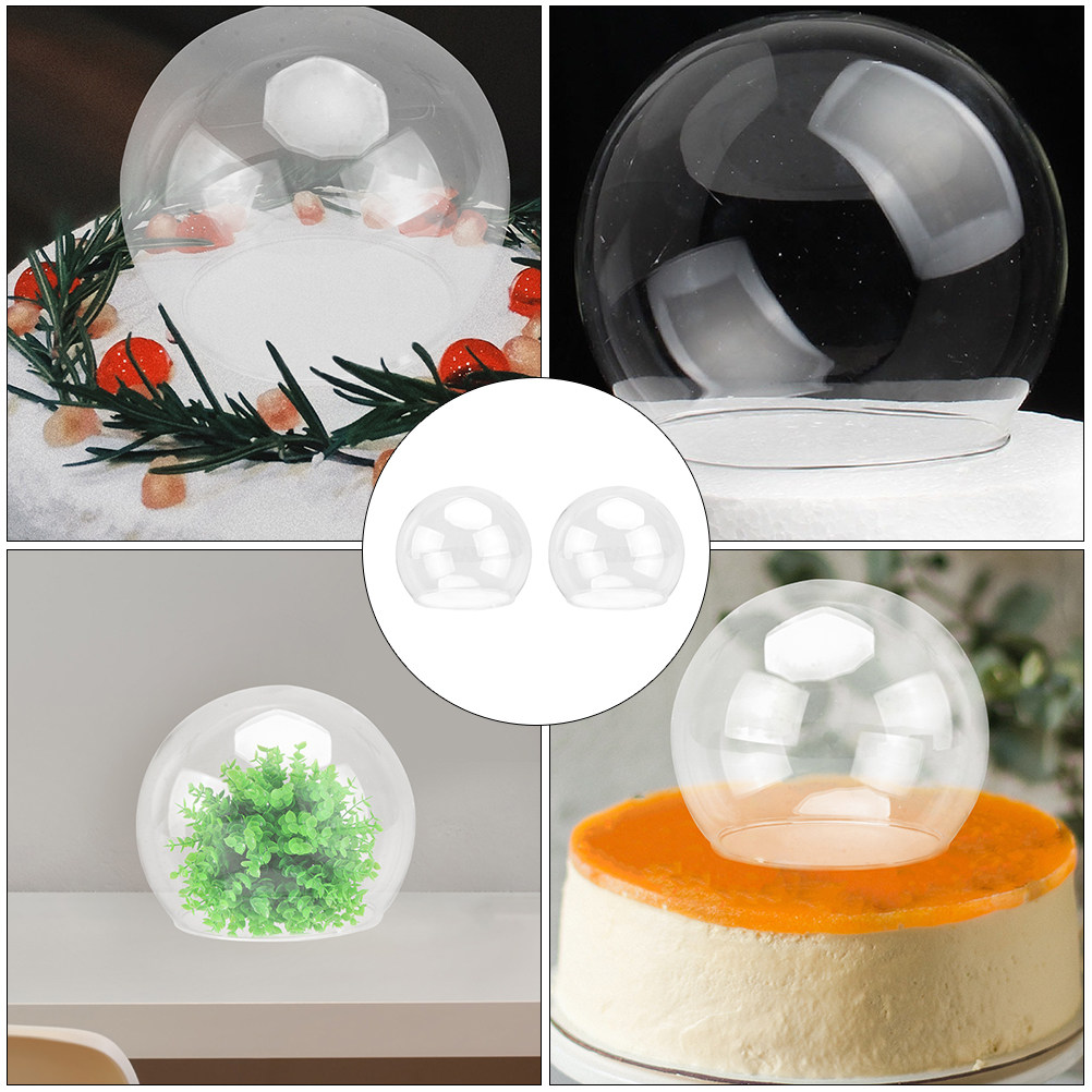2Pcs Clear Glass Dome Display  - Plastic Dome Clear recensione e prezzo