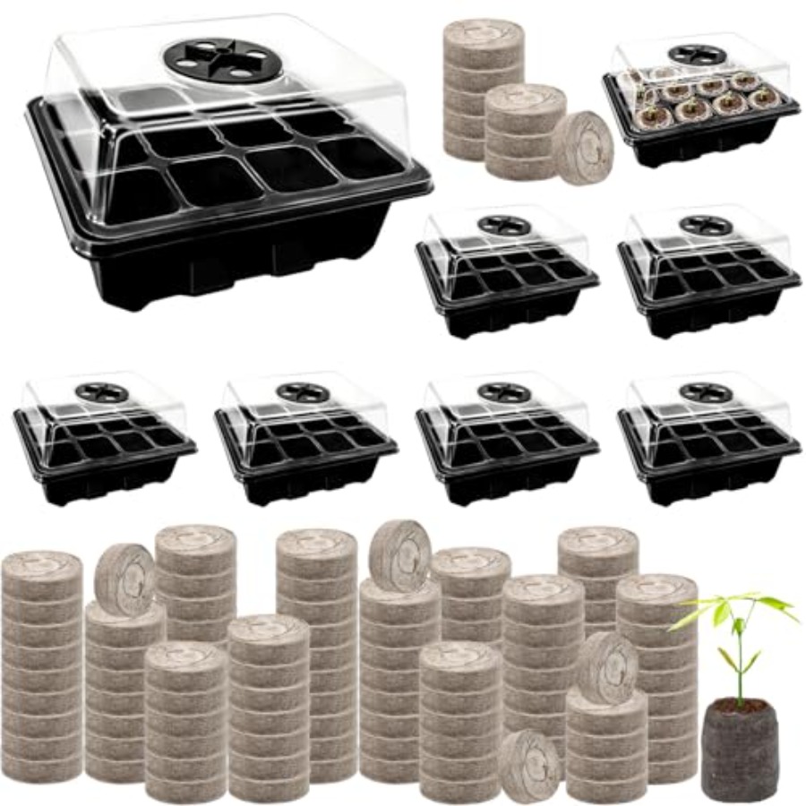 8 Pack Seed Starter Tray with  - Peat Pellet Tray recensione e prezzo