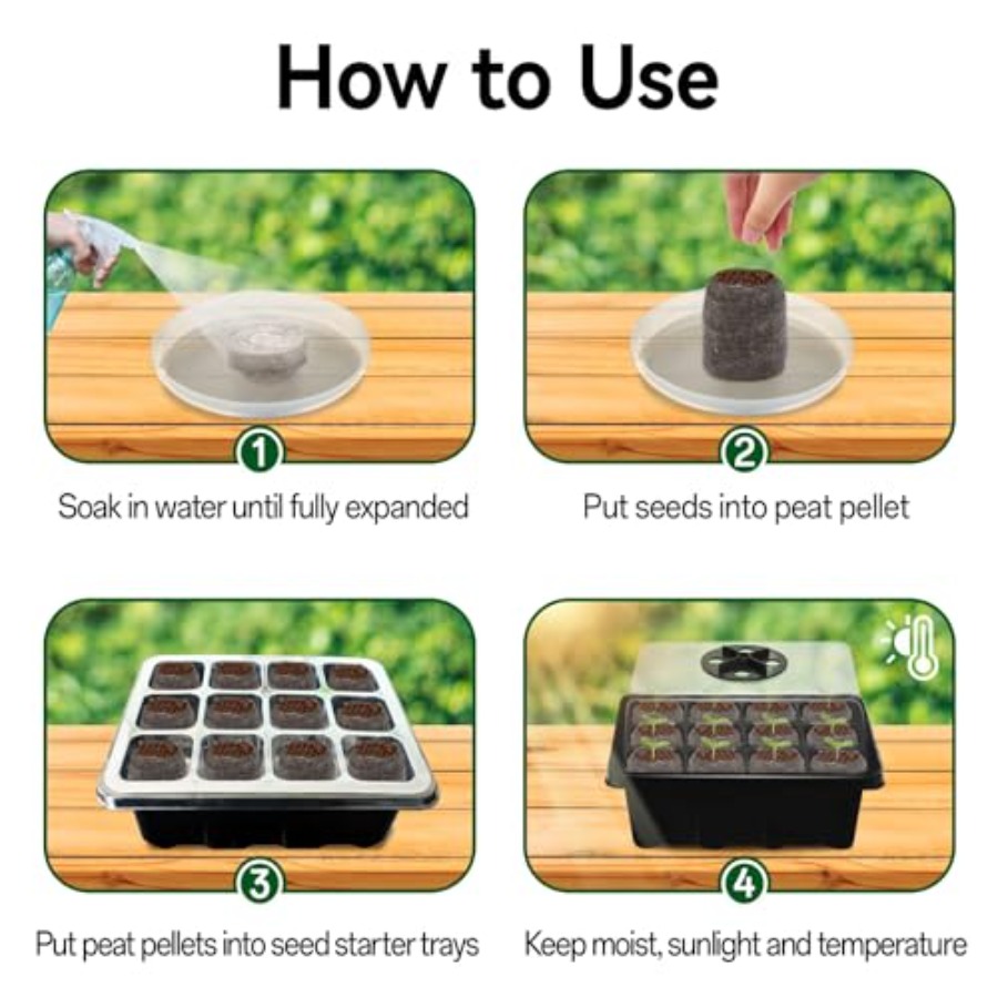 8 Pack Seed Starter Tray with  - Peat Pellet Tray recensione e prezzo